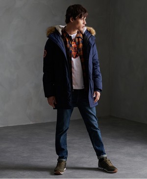 Superdry Everest Parka Férfi Kabát Sötétkék | HSNIM5176